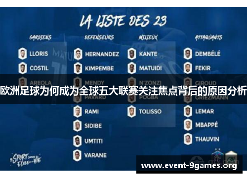 欧洲足球为何成为全球五大联赛关注焦点背后的原因分析